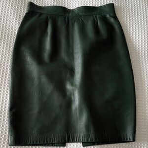 Danier Dark Green Leather Skirt